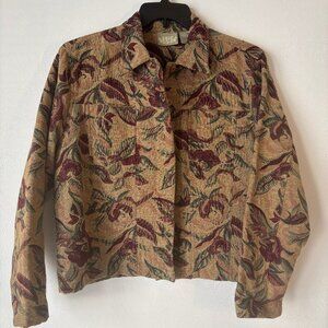 Cotton-blend Floral Tapestry Jacket